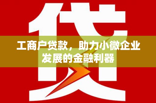漠河工商户贷款，助力小微企业发展的金融利器