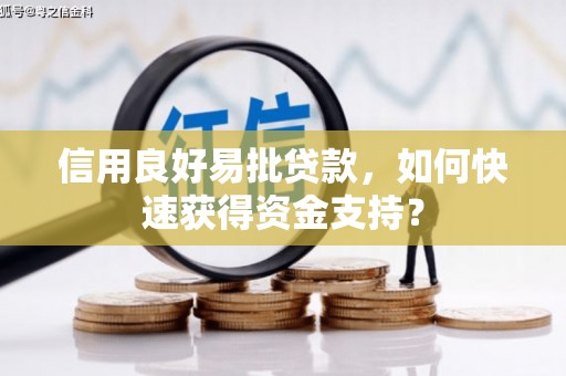 漠河信用良好易批贷款，如何快速获得资金支持？