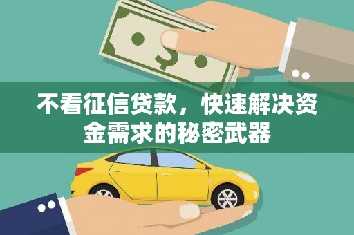 漠河不看征信贷款，快速解决资金需求的秘密武器