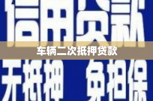 漠河车辆二次抵押贷款