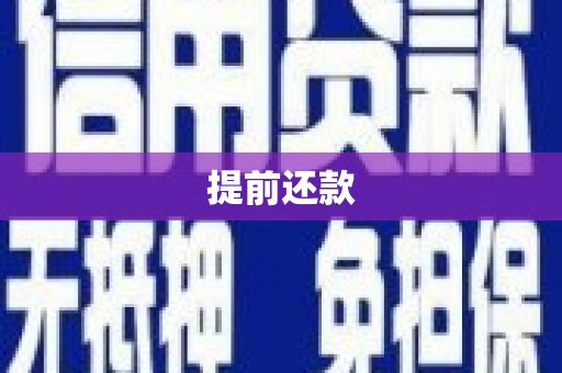 漠河提前还款