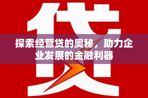 漠河探索经营贷的奥秘，助力企业发展的金融利器