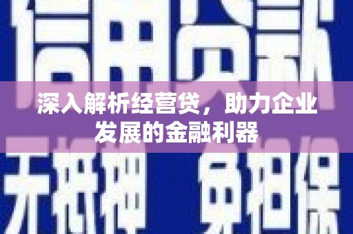 漠河深入解析经营贷，助力企业发展的金融利器