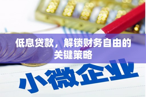 漠河低息贷款，解锁财务自由的关键策略