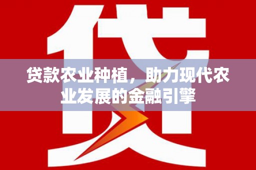 漠河贷款农业种植，助力现代农业发展的金融引擎