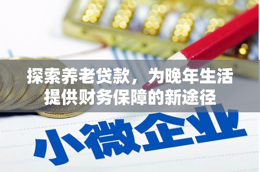 漠河探索养老贷款，为晚年生活提供财务保障的新途径