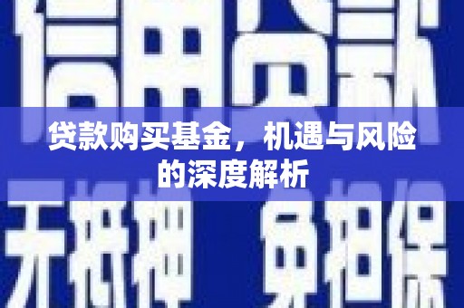 漠河贷款购买基金，机遇与风险的深度解析