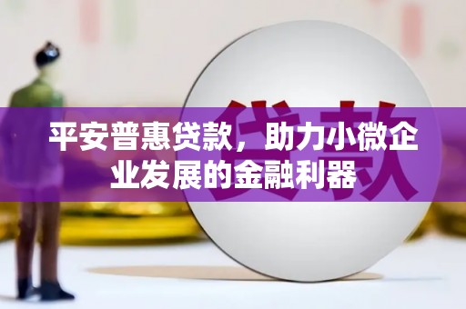 漠河平安普惠贷款，助力小微企业发展的金融利器