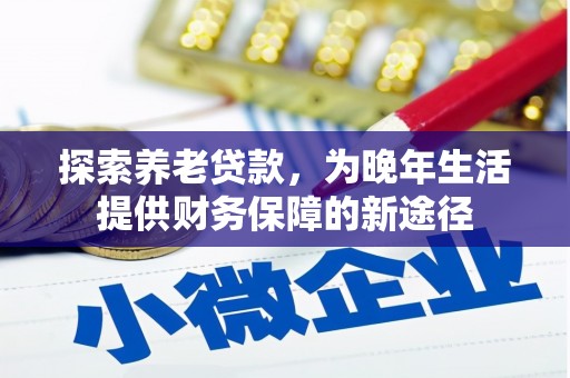 漠河探索养老贷款，为晚年生活提供财务保障的新途径
