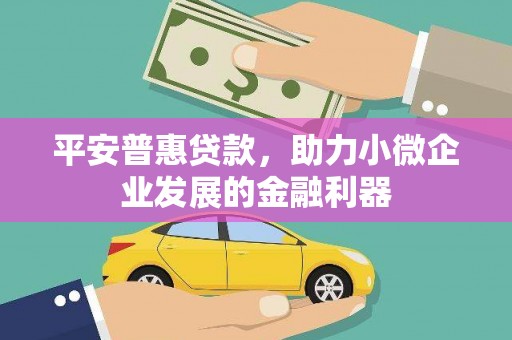 漠河平安普惠贷款，助力小微企业发展的金融利器