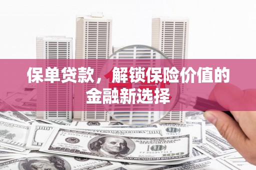 漠河保单贷款，解锁保险价值的金融新选择