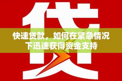 漠河快速贷款，如何在紧急情况下迅速获得资金支持