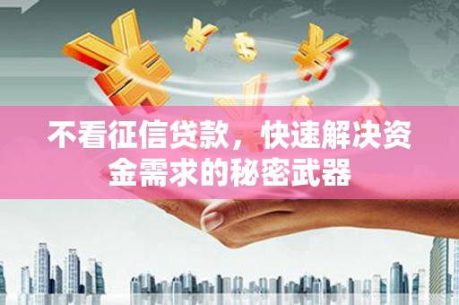 漠河不看征信贷款，快速解决资金需求的秘密武器