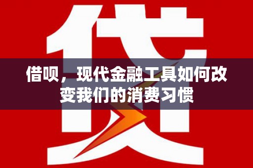 漠河借呗，现代金融工具如何改变我们的消费习惯