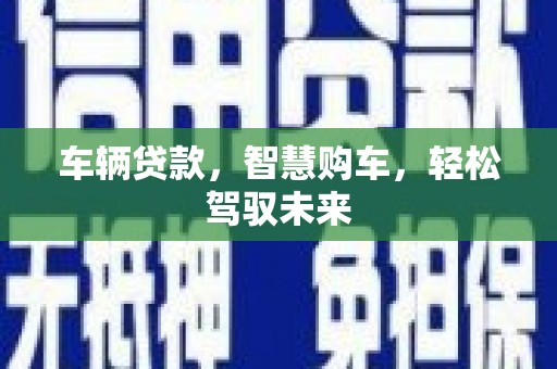 漠河车辆贷款，智慧购车，轻松驾驭未来