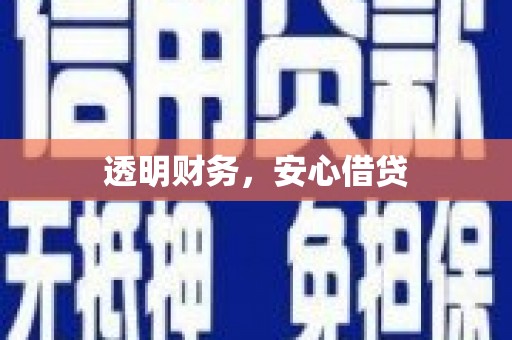 漠河透明财务，安心借贷