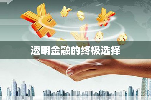 漠河透明金融的终极选择