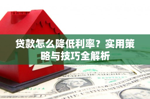 漠河贷款怎么降低利率？实用策略与技巧全解析